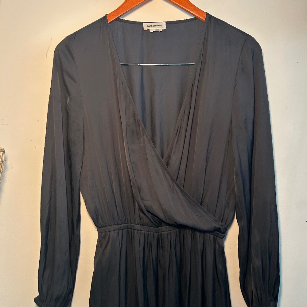 Zadig & Voltaire, Size L , Black V-neck